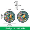 thumbnail image 2 of WIRESTER Wind Spinners Outdoor Hanging Décor 8" for Yard and Garden Decor, Outdoor Decorations - Colorful Sad Moon Happy Sun On Black, 2 of 7