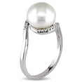 thumbnail image 3 of Everly Women's Cultured Pearl and Diamond Sterling Silver Ring, 3 of 5
