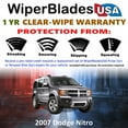 thumbnail image 2 of 2007 Dodge Nitro Beam Wiper Blades Wipers w/1yr Warranty (Set of 2) (WiperBladesUSA), 2 of 5