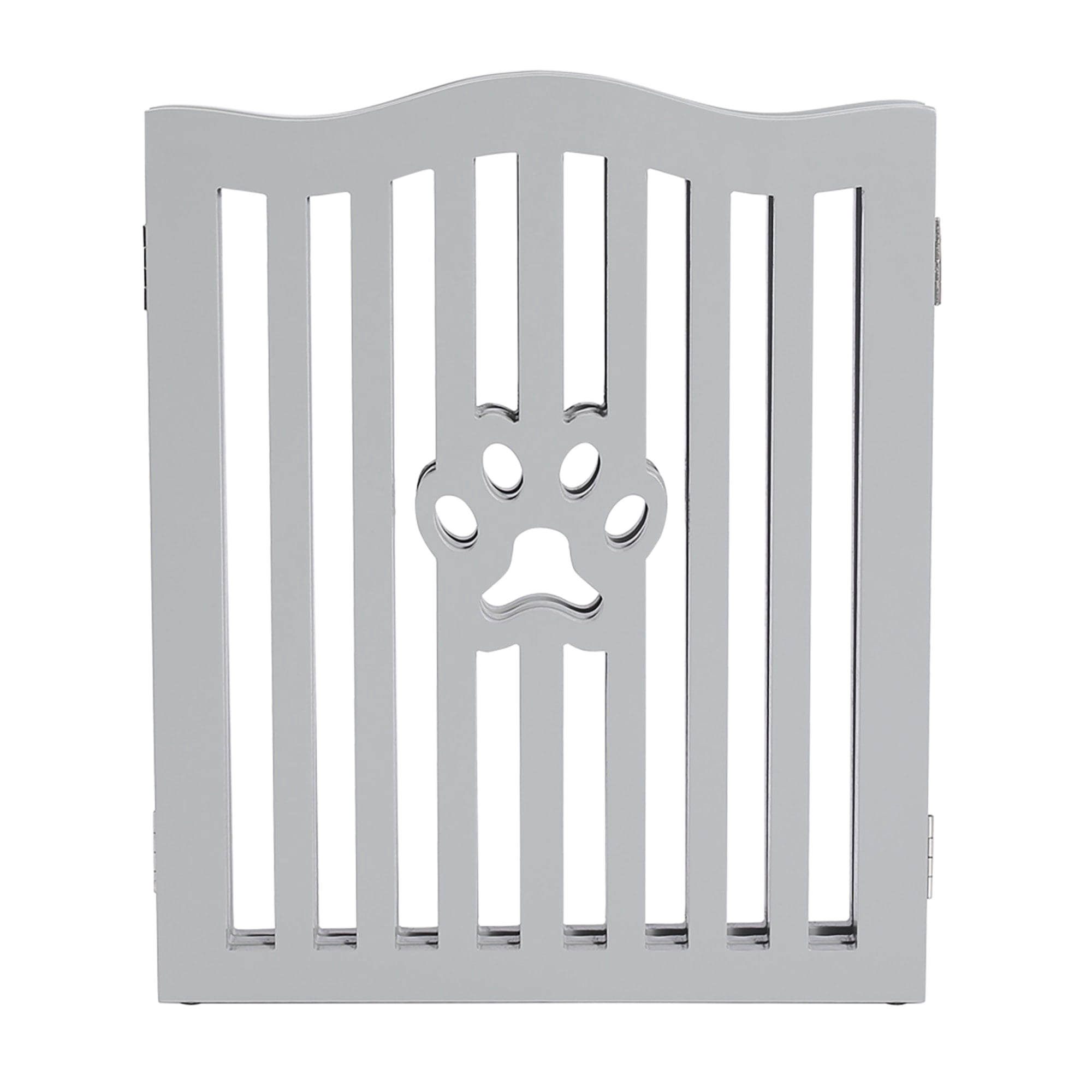 Trimate Wooden Free Standing Pet Gate for Small Dogs and Cats, Grey
