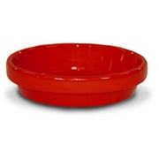 Ceramo 173757 3.75 x 0.5 in. Powder Coated Ceramic Saucer, Red - Pack of 16