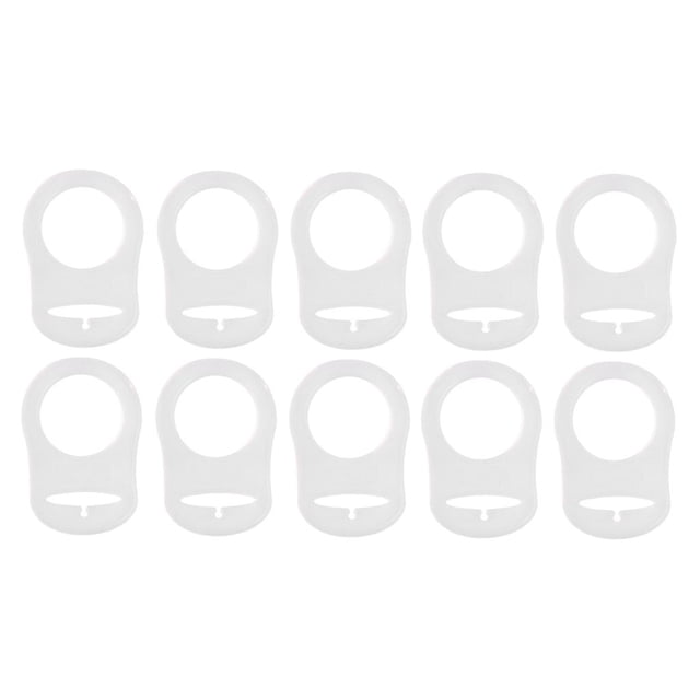 10x Clip de silicona para chupete de bebé Zulema Adaptador de soporte para chupete Anillos de chupete de silicona