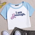 thumbnail image 4 of I Am Kenough Camiseta corta para mujer, moda Popular para niñas, cuello redondo, mangas cortas, soy suficiente, camisas, 4 of 4