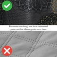 thumbnail image 5 of Southshore Fine LinensOversized 5-Piece Twin / Twin XL Quilt Bedding Set soft fabric with two matching shams and three decorative throw pillows, oversized bedspread Midnight Floral Black, 5 of 8