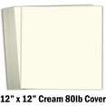 thumbnail image 2 of Hamilco Card Stock Scrapbook Paper 12x12 Cream Colored Cardstock 80lb Cover  25 Pack, 2 of 7