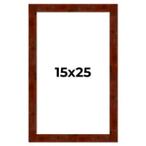 15x25 Walnut Brown Veneer Real Wood Picture Frame Width 1.75 inches | Interior Frame Depth 0.5