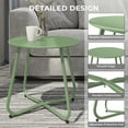 thumbnail image 6 of Grand Patio Outdoor&Indoor Steel Patio Side Table, Weather Resistant Outdoor Small Round End Table for Patio, Yard, Balcony, Garden, Living Room, Bedroom, Sage Green, 6 of 9