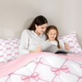 thumbnail image 5 of Manfei Girly Bowtie 7-Piece Twin Bedding,Cute Pink Bow Bedding Comforter Set,Pink Reversible, 5 of 7