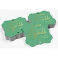 thumbnail image 4 of Inkdotpot Real Gold Foil Bracket Shape Paper Hang Tags Let Love Sparkle Wedding Favor Tags Pack Of 100, 4 of 6