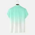 thumbnail image 6 of ZCFZJW Mens Ombre Beach Hawaiian Shirts Regular Fit Casual Summer Short Sleeve Tie Dye Gradient Print Button Down Graphic T-Shirts Trendy Holiday Gift Tees Tops Mint Green XL, 6 of 6