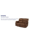 thumbnail image 4 of Flash Furniture Harmony Series Chocolate Brown Microfiber Loveseat with Two Built-In Recliners, 4 of 13