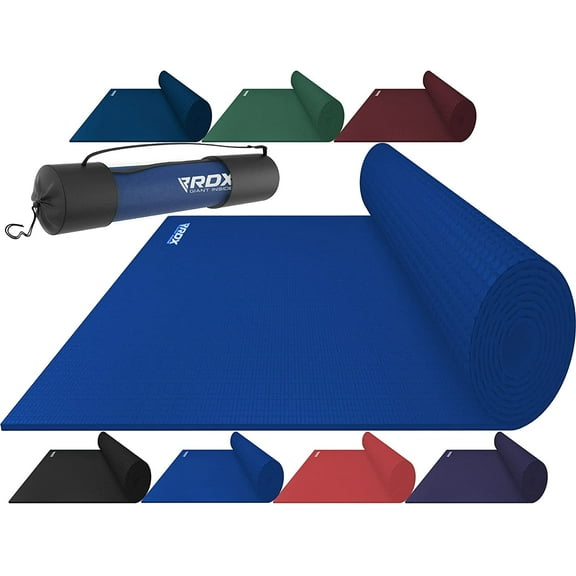 RDX 6mm Thick Yoga Mat with Straps and Carry Bag, Eco-Friendly, Non-Slip, 183 x 61cm