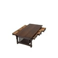 thumbnail image 3 of Pemberly Row Mission Crofter Style 6 Drawer Coffee Table in Walnut, 3 of 5