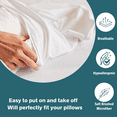 thumbnail image 2 of Micropuff Standard Size Pillow Cases Open Enclosure - 4 Pack - Soft and Breathable Hypoallergenic Pillow Cover. Pillowcase Protects Against Stains, Spills, and Perspiration. (20 x 30), 2 of 8