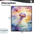 thumbnail image 4 of Stupell Industries Tropical Celestial Drift Jellyfish Black Framed Giclee Art, 11 x 14, by Shelly Craig, 4 of 8