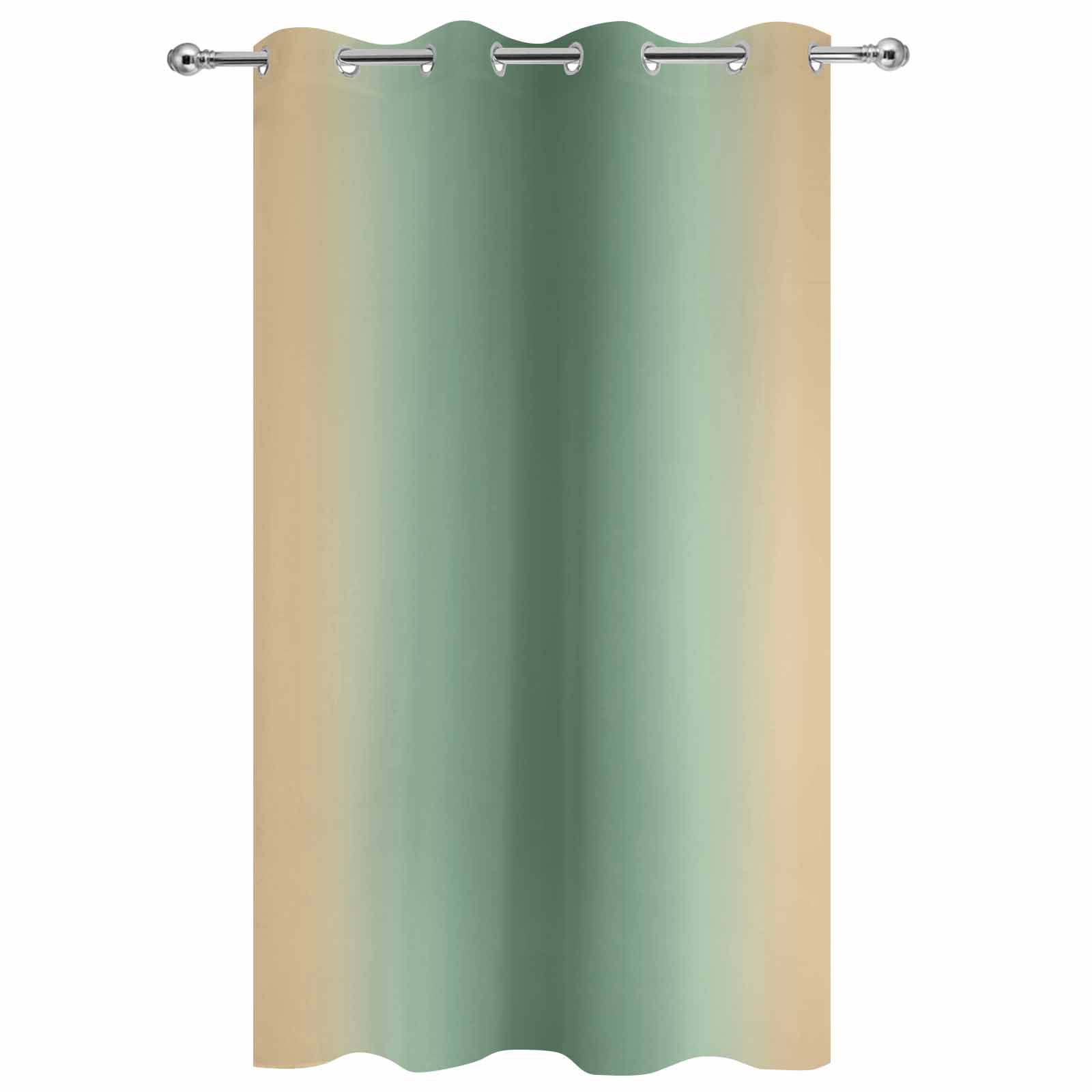 Outdoor Curtains for Patio Waterproof, Sage Green Yellow Ombre Windproof Pravicy Outside Porch Blackout Curtain, Farmhouse Modern Gradient Art Sun Blocking Grommets Curtains for Cabana 54"x108"