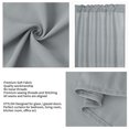 thumbnail image 5 of Unique Bargains 2-Pack Rod Pocket Door French Curtains Gray 25" x 40", 5 of 8