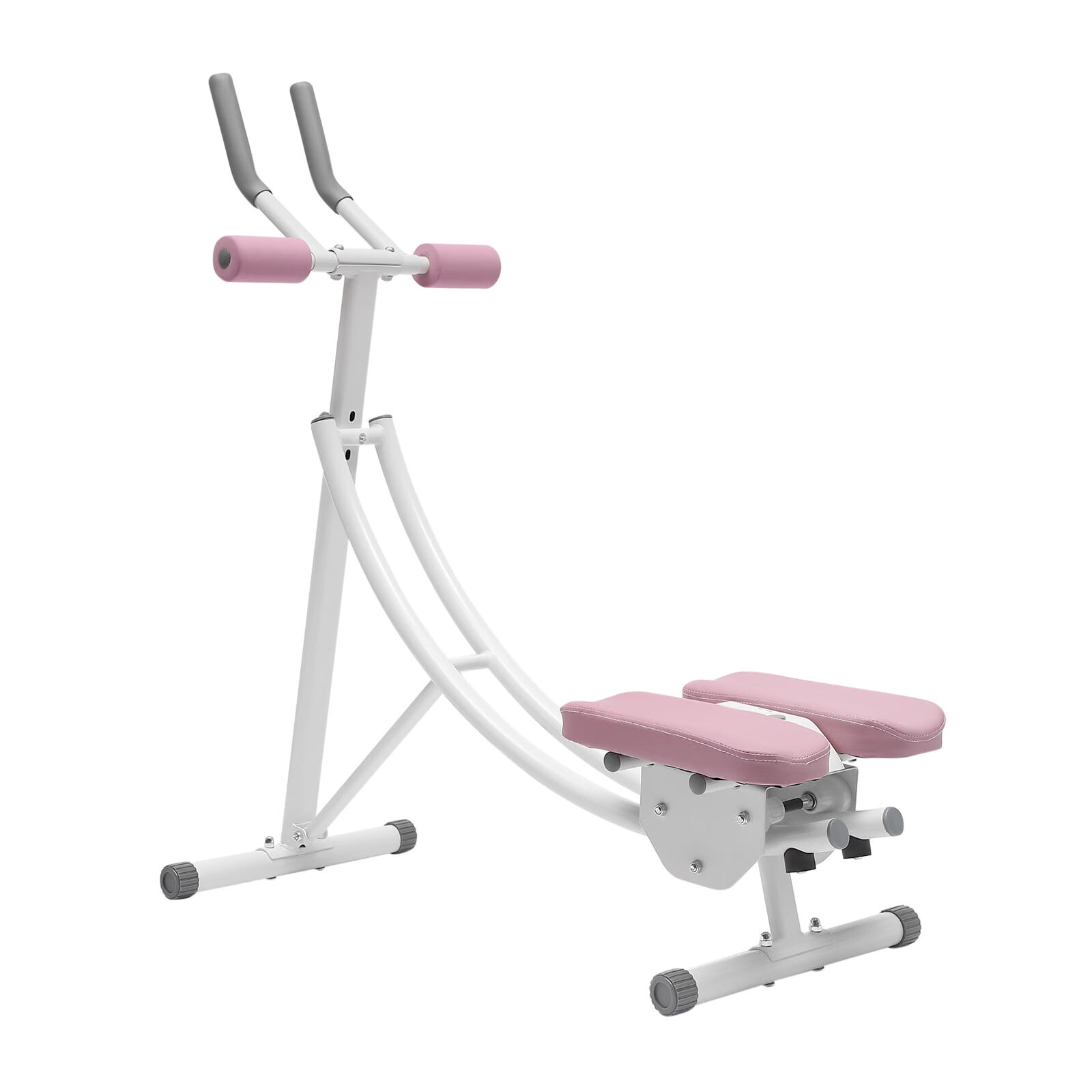 Aiqidi LED Foldable Ab Trainer Abdominal Workout Machine Rotatable Core Abdomen Shaper Waist Exercise Fitness Equipment, Pink