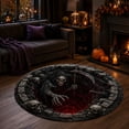 thumbnail image 6 of 3D Halloween Rug, Candy Corn Abyss Quilted Round Mat, Halloween Quilted Round Rug 3D Illusion, Soft & Durable Fabric Non- Modern Home Decor (40cm/15.75in,60cm/23.62in,80cm/31.5in, Style ), 6 of 6