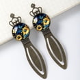 thumbnail image 3 of Sunflower butterfly Vintage Copper Crown-Shaped Bookmarks - Set of 2 Stainless Steel Book Markers for Book Accessories and Reading Enthusiasts, 3 of 5