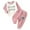 A157-Light Pink, variant on Hessimy Toddler Boys Girls Spring Summer Funny Cartoon Print 2Pcs Warm Long Sleeve Soft Cozy Sleepwear Pajamas, Funny Sleep Style(Pink,18-24 Months)