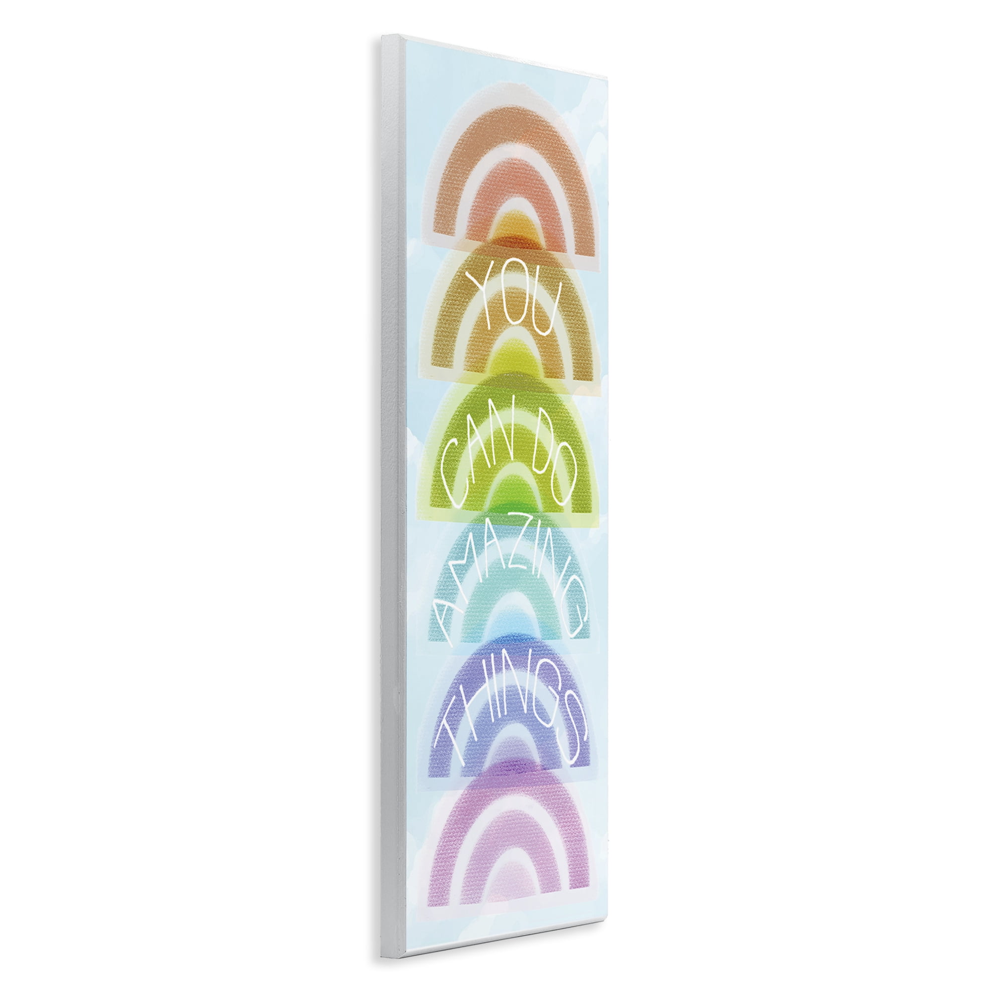 Stupell Industries Amazing Things Rainbow Encouragement Wall Plaque Art, design by Lil' Rue