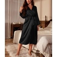 thumbnail image 3 of Robes for Women Long Wedding Party Robes Lightweight Sexy Sleepwear with Pockets, 3 of 7