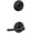 Matte Black, variant on Schlage F59 LAT 716 Latitude Interior Lever with Deadbolt, Aged Bronze (Interior Half Only)