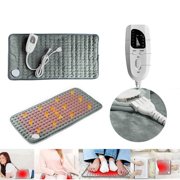 Electric Heating Pad for Back Soft Physiotherapy Pad for Back,6 Temperature Settings Heating Pads-Gray
