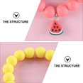 thumbnail image 3 of MasteelfCA 3pcs Fruit Pendant Bracelets Creative Bead Bracelets Children Wrist Decorations, 3 of 7