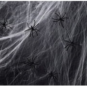 Spider Webbing Spooky Party Decorations - Stretch Spider Webs Halloween Decoration 12pack