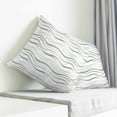 thumbnail image 4 of Throw Pillow Covers 20x20 Inch, Sage Green Stripes Decorative Pillow Cases for Couch Sofa Bed, Modern Simple Gradient Waves Lines Cotton Linen Square Home Decor Pillowcases with Hidden Zipper, 4 of 7
