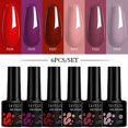 thumbnail image 1 of LILYCUTE 6 unids/set Macaron pintauñas uñas gel pintauñas semipermanentes primavera verano 6 colores neón UV LED Nail Art Gel base coat y top coat uñas gel esmaltes, 1 of 4
