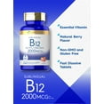 thumbnail image 6 of Vitamin B12 | 2000mcg | 240 Fast Dissolve Tablets | Methylcobalamin | Berry Flavor | by Carlyle, 6 of 8