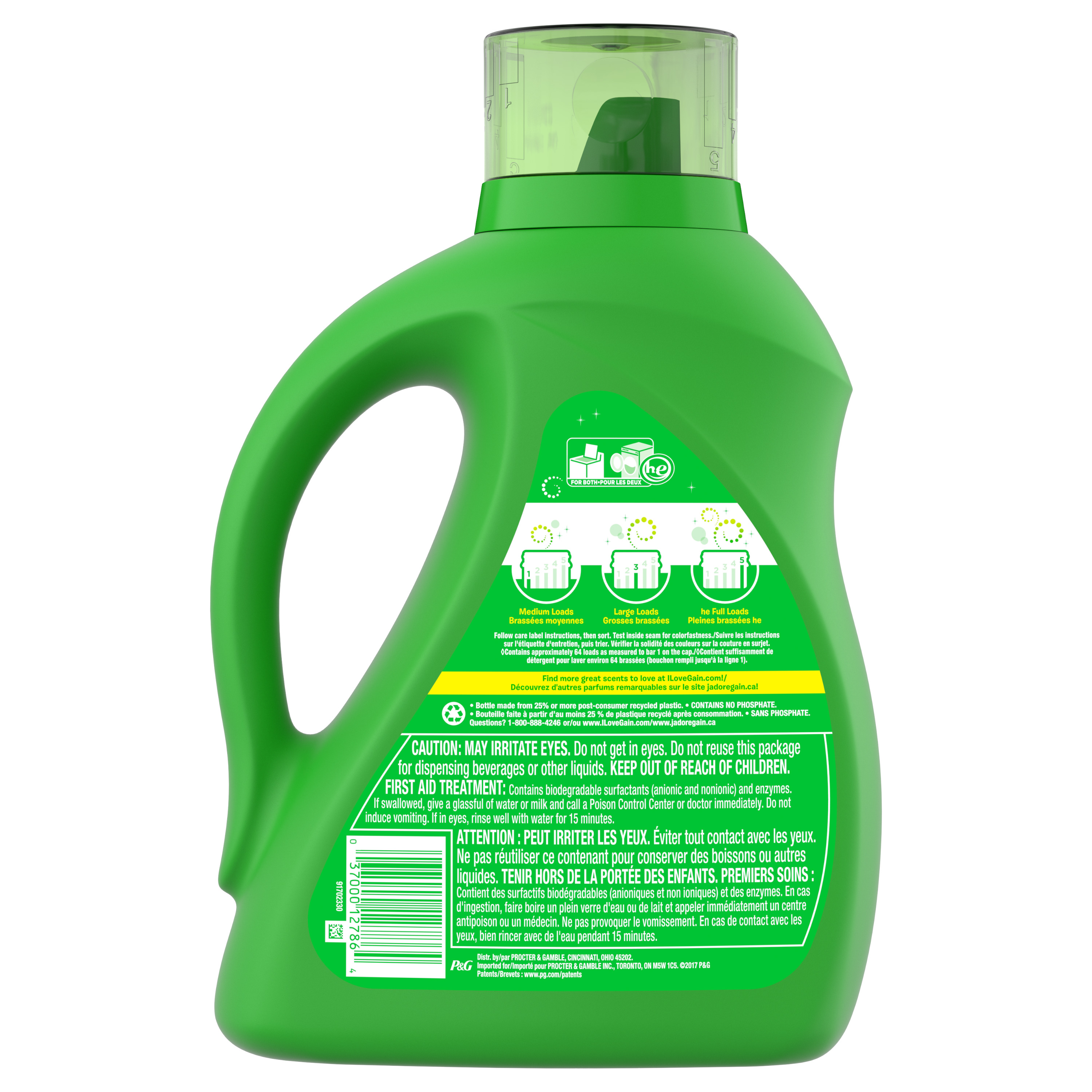 Gain + Aroma Boost Liquid Laundry Detergent, Original, 64 Loads 100 fl oz - image 3 of 9