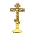 thumbnail image 1 of Cruz de Jesús para escritorio, decoración del hogar, 6,7 x 14 cm, regalos religiosos, herramientas de oración fáciles de usar. dorado, 1 of 9