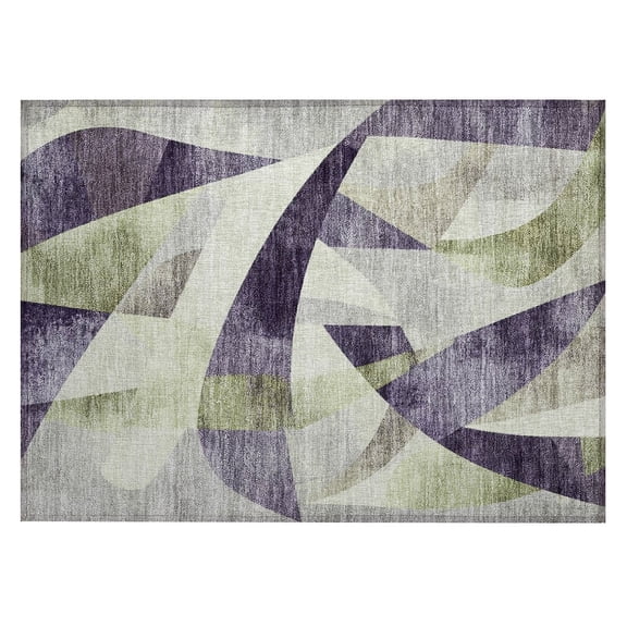 Dalyn Rugs Machine Washable Indoor/Outdoor Chantille Purple 1'8" x 2'6" Rug