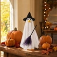 thumbnail image 3 of Stijggn Halloween Porch Goose Outfit 23 Inch, Porch Goose Clothes Ghost Costume, Spooky Witch Hat and Broom, Outdoor Yard Decorations, 3 of 5