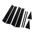 thumbnail image 2 of 8PCS Exterior Window Pillar Cover Gloss Black B Pillar Sticker Window Molding Door Trim for Car, 2 of 5