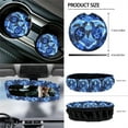 thumbnail image 6 of Jeiento Sea Turtle Car Seat Covers Full Set Steering Wheel Cover Seatbelt Pads Armrest Cover Trash Can Auto Rear View Mirror Covers Air Vent Pouch Coasters Keychain 12 Pack Blue Hibiscus Flowers, 6 of 7