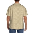 thumbnail image 3 of Kdxio Men'S Hawaiian Shirt For Men Short Sleeve Shirt Damask Beige Tan Brown Summer Casual Holiday Beach Button Down T-Shirts, 3 of 5