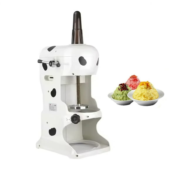 Commercial Ice Shaver 350W 198lbs/h Electric Snow Cone Maker with Adjustable Ice Texture Ice Crusher Smoothie Machine Slush Machine Ice Cream Smooth Cocktail 110V