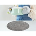thumbnail image 4 of REGALWOVEN Rustic Placemats Set of 6 Placemats for Dining Table Decor Indoor Outdoor Washable Kitchen Table Mat Wipe Clean Black Gray 15*15in, 4 of 6