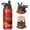 Black-3, variant on 18oz Insulated Water Bottle with Straw & Cleaning Brush, Wide Mouth Stainless Steel Flask, Flame Print