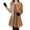 Khaki, variant on felwors Women's Thick Warm Mid-Long Wool Coat Single Breasted Overcoat A-line Faux Fur Lapel Warm Trench Coat Jacket White, L