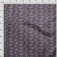 thumbnail image 3 of oneOone Polyester Lycra Fabric Leaves & Floral Block Printed Craft Fabric BTY 56 Inch Wide, 3 of 5