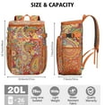 thumbnail image 3 of Colorful Floral Paisley Insulated Backpack Cooler, High-Performance Insulation, Leak-Proof & Waterproof, Perfect for Summer Trips, Camping, and Outdoor Fun, 3 of 4
