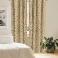 thumbnail image 2 of Ambesonne Retro Curtains, Village Town Houses Roofs, Pair of 28"x95", Reseda Green Sand Brown, 2 of 5