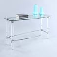thumbnail image 1 of Chintaly Imports 4038-ST-B Metal & Acrylic Chrome Base Sofa Table, 1 of 1