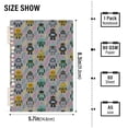 thumbnail image 2 of FORMRS 1-Subject Spiral Notebook 8" x 5" College Ruled 60 Refillable Sheet A5 Hard Cover, 2 Pack, Gray Cartoon Robot Pattern, 2 of 7